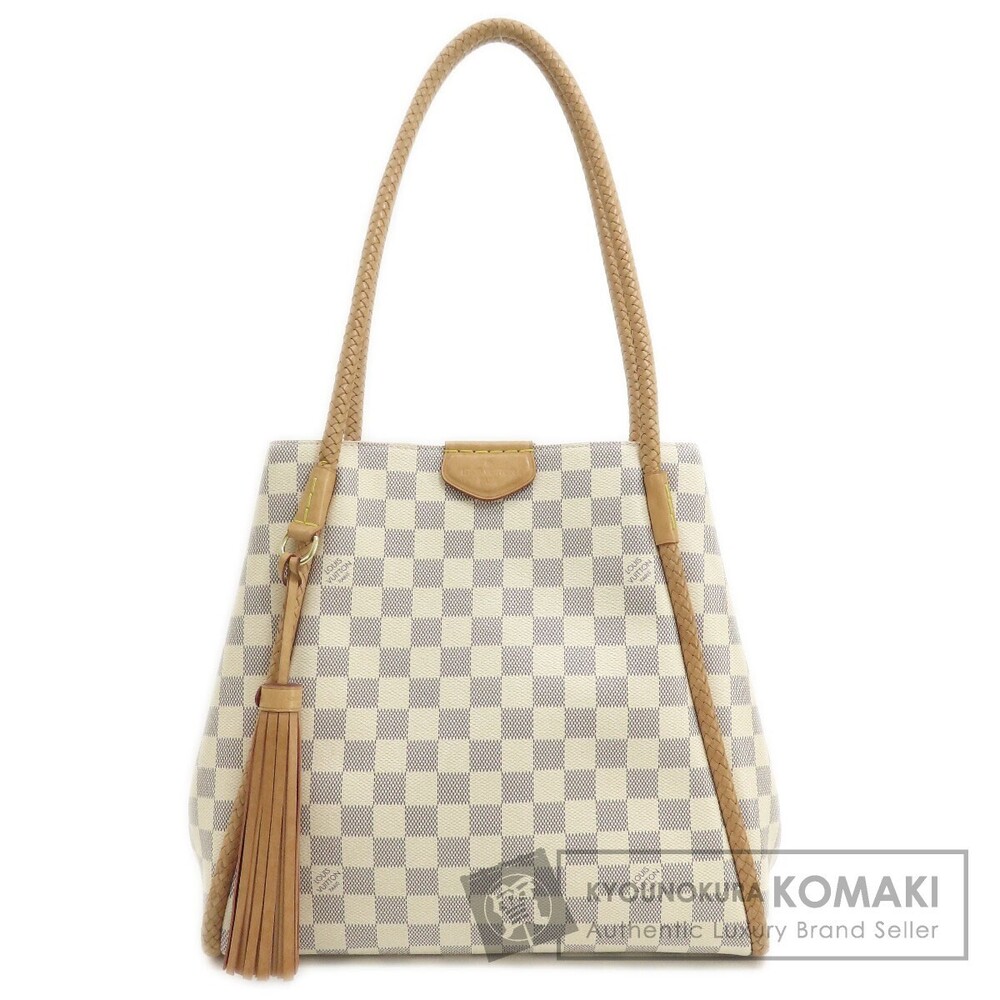 Louis Vuitton Propriano Damier Azur White Tote Bag Canvas